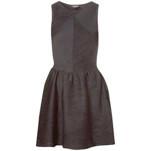 Topshop Petite Textured Pleated Dress